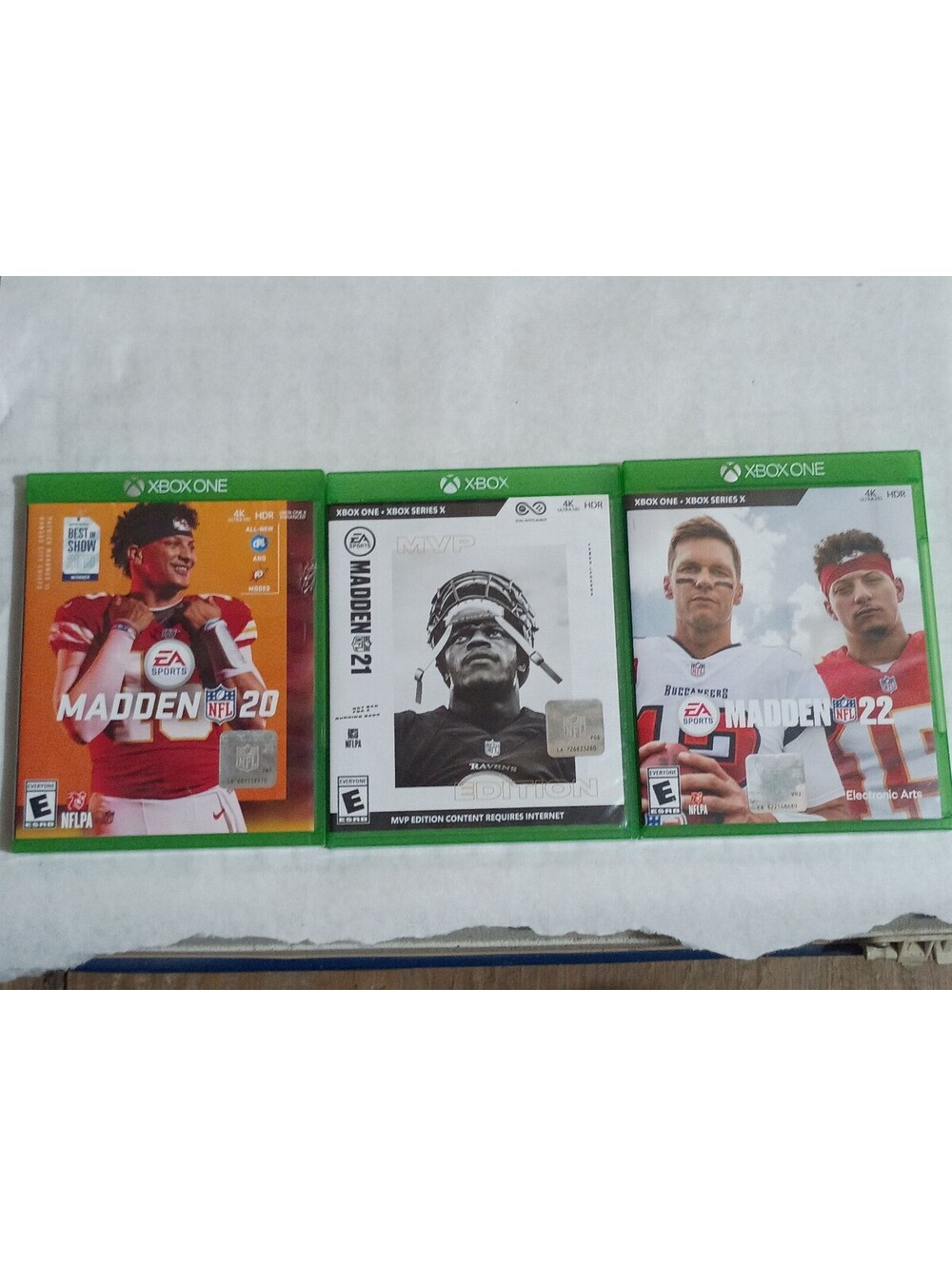 Madden NFL 20, 21 MVP Edition, and 22 Xbox One Games - New